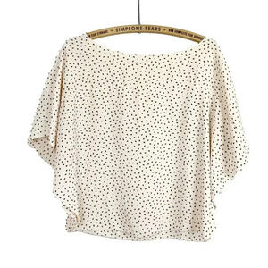 Rachel Roy Womens Small Short Sleeve Triangle Print Top  Blouse